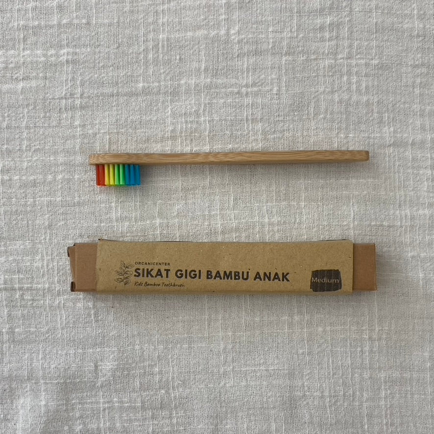 rainbow bamboo toothbrush