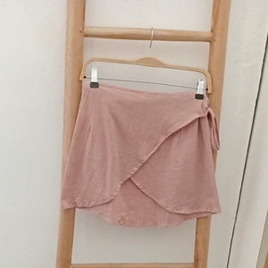 wrap skirt organic cotton tan