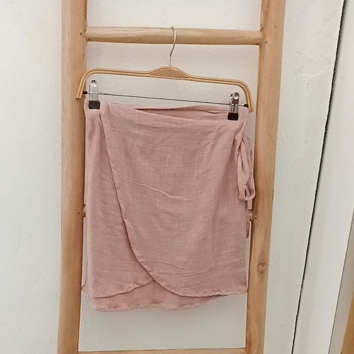 wrap skirt organic cotton tan