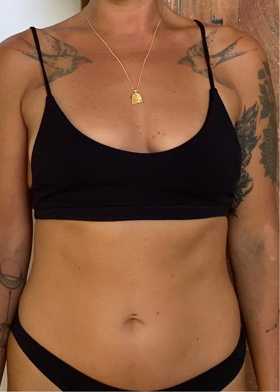 organic cotton bra black