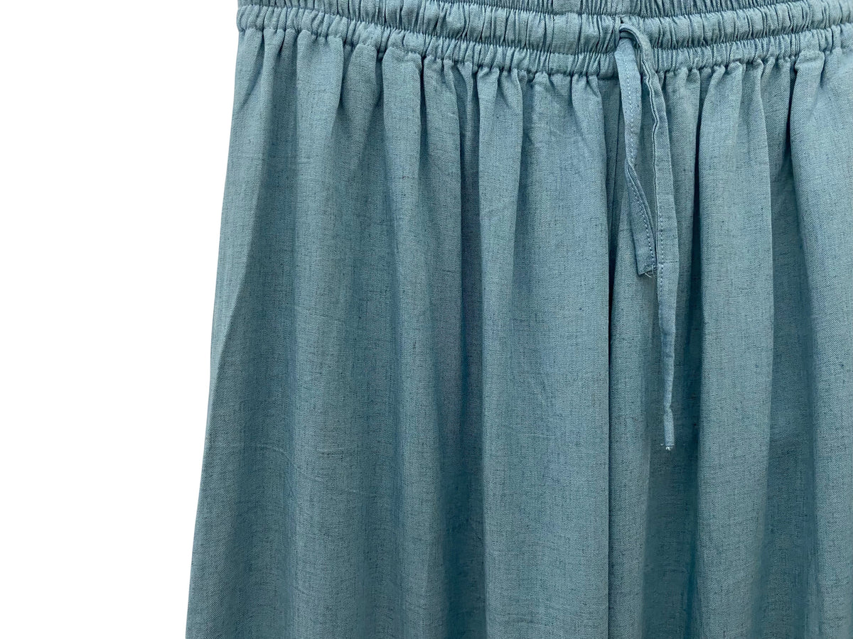 wide leg slacks stonewashed