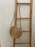 straw handbag round