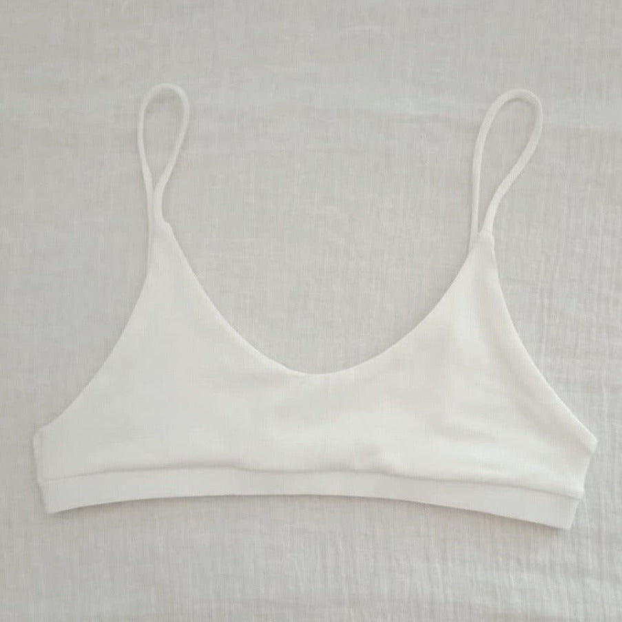 organic cotton bra white