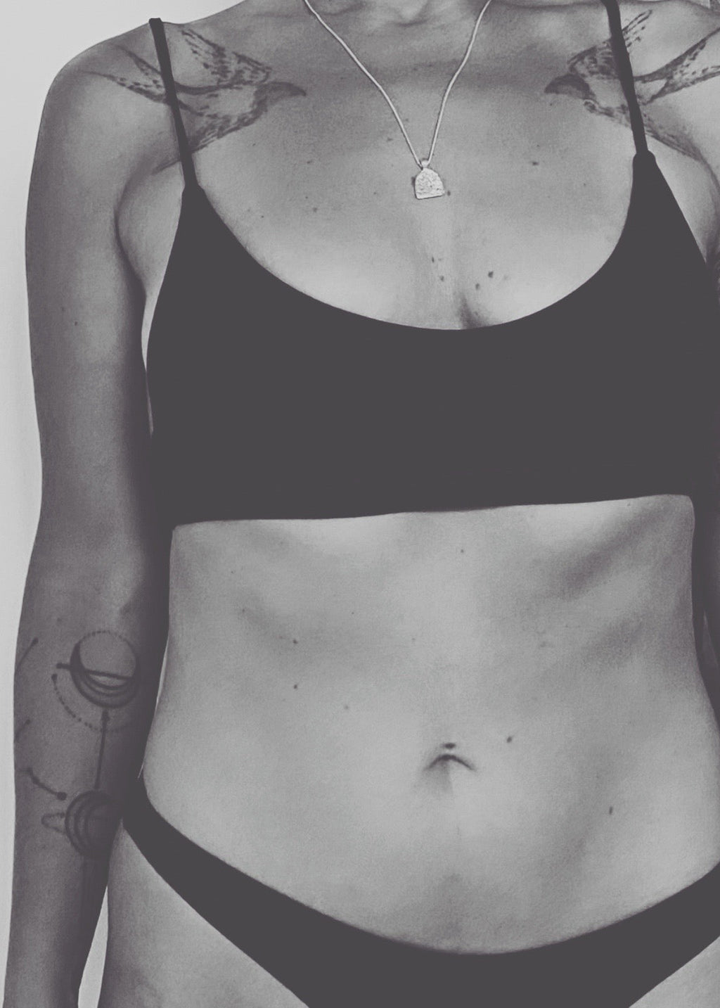 organic cotton bra black