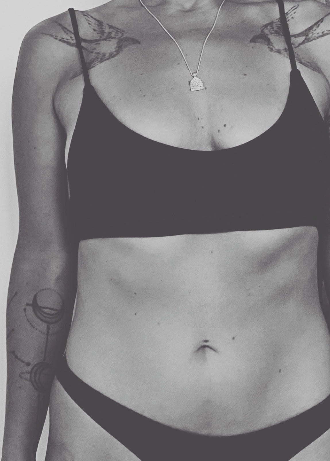 organic cotton bra black