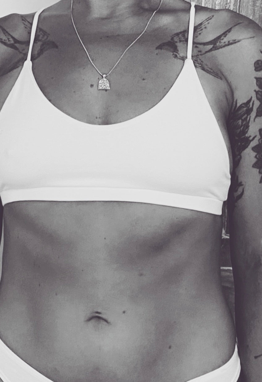 organic cotton bra white