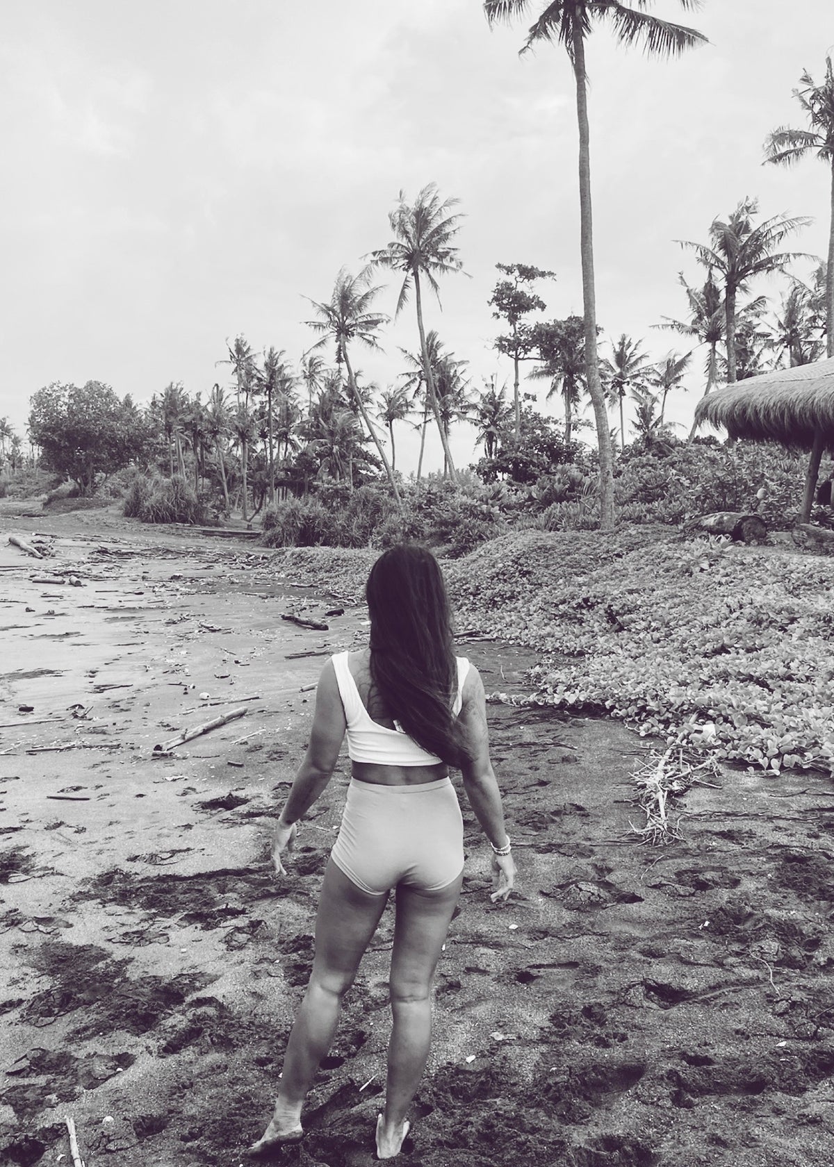 eco rib crop white