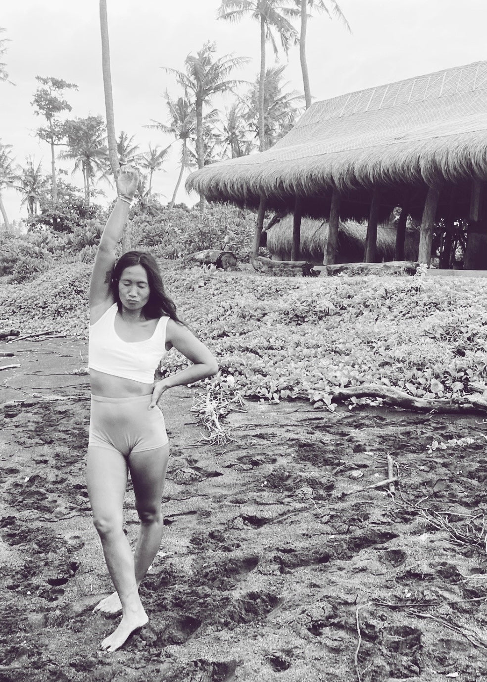 eco rib crop white