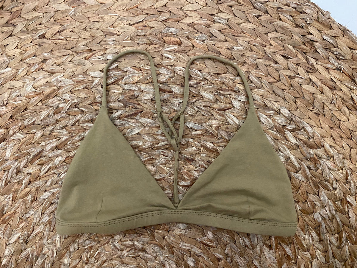 organic cotton t-back olive