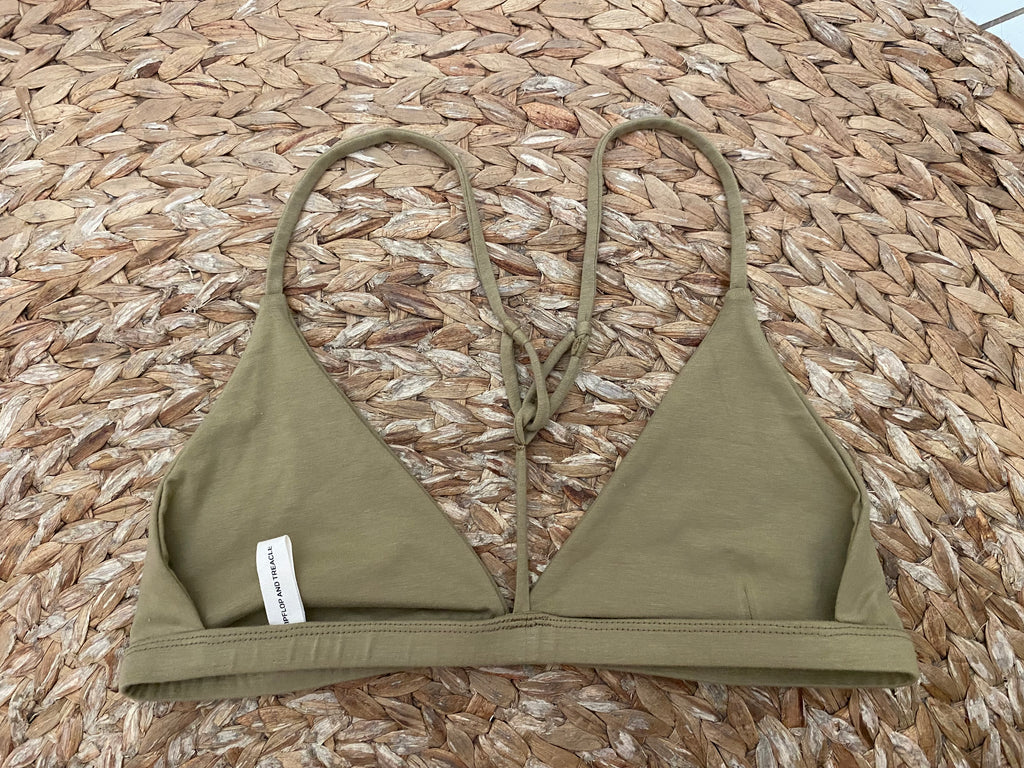 organic cotton t-back olive