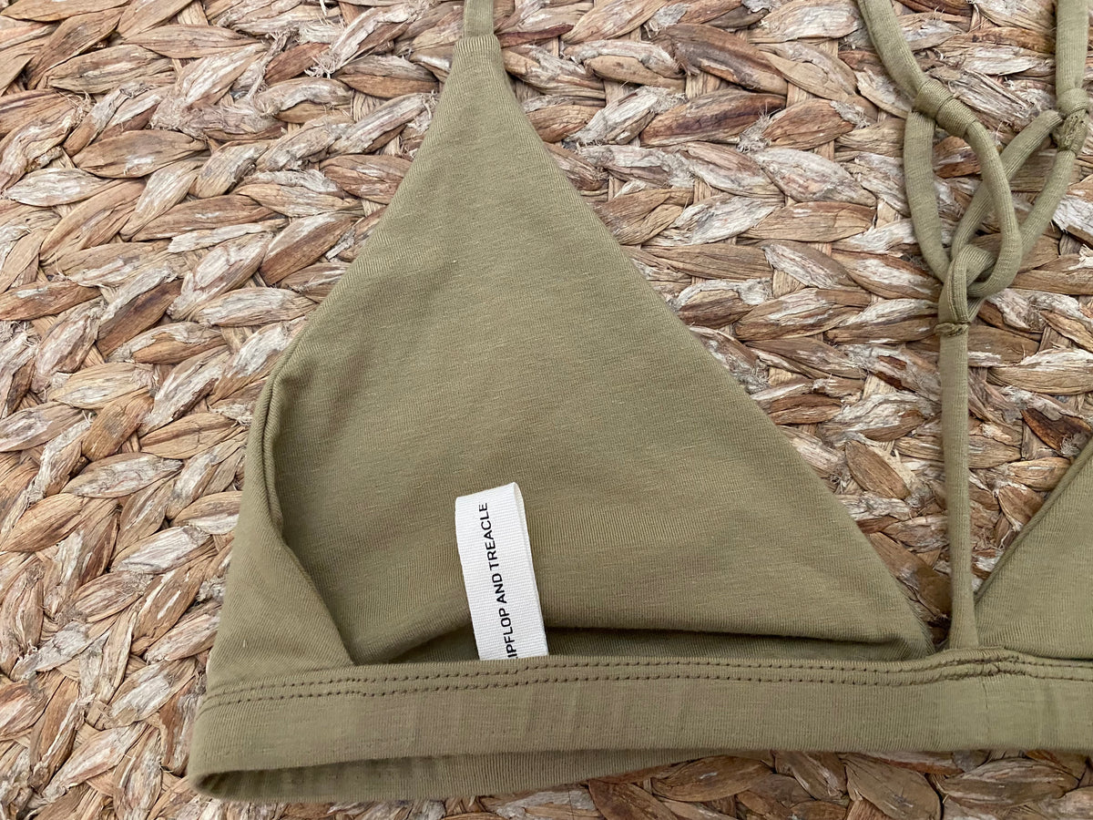 organic cotton t-back olive