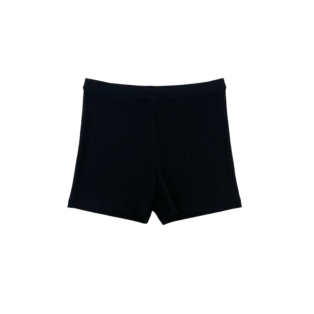 eco rib shorts black