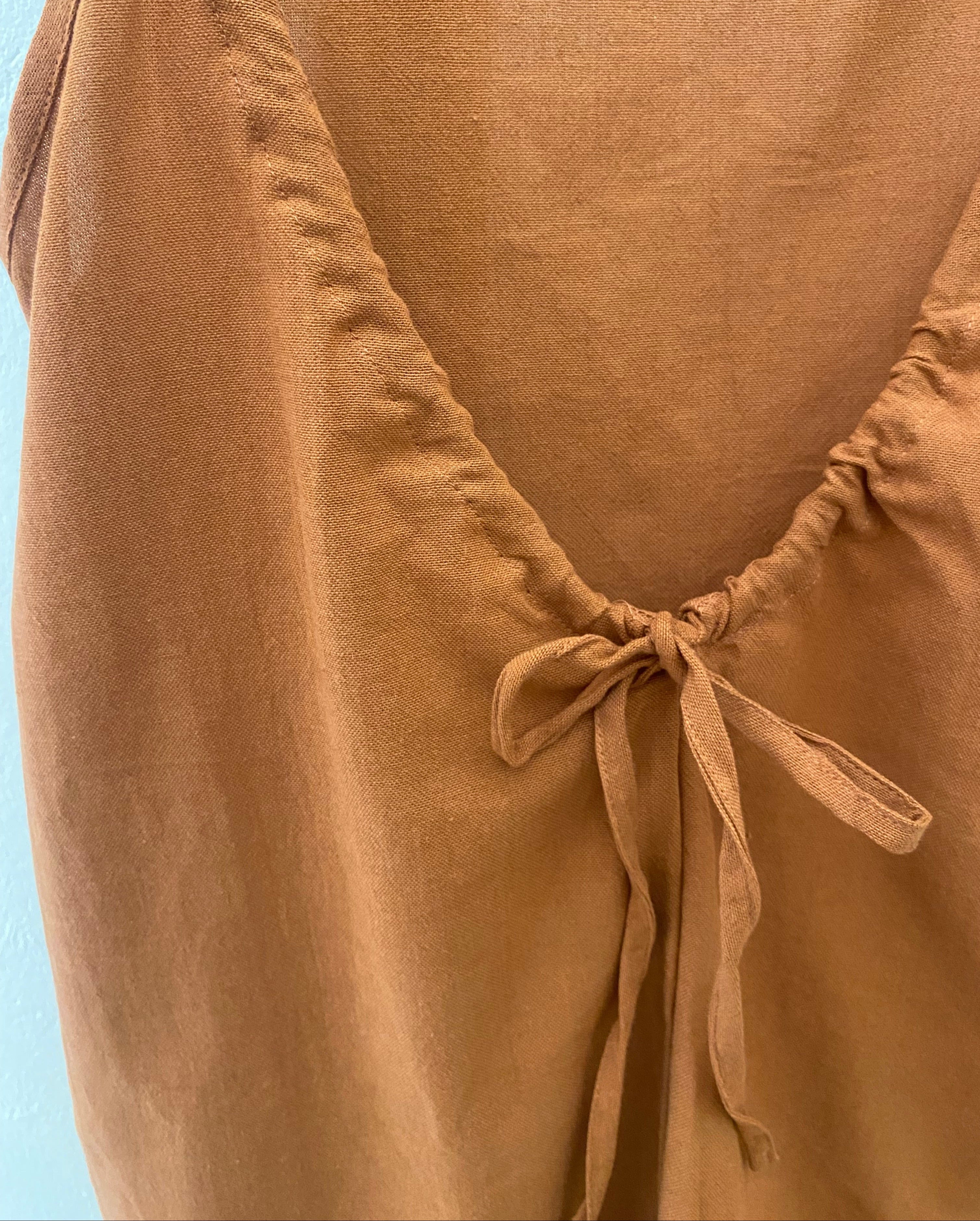 Low back organic cotton CLAY muslin dress