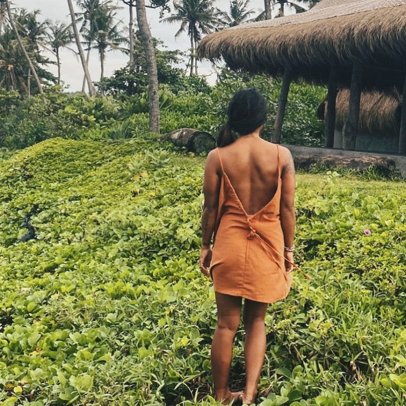 Low back  CLAY cotton dress