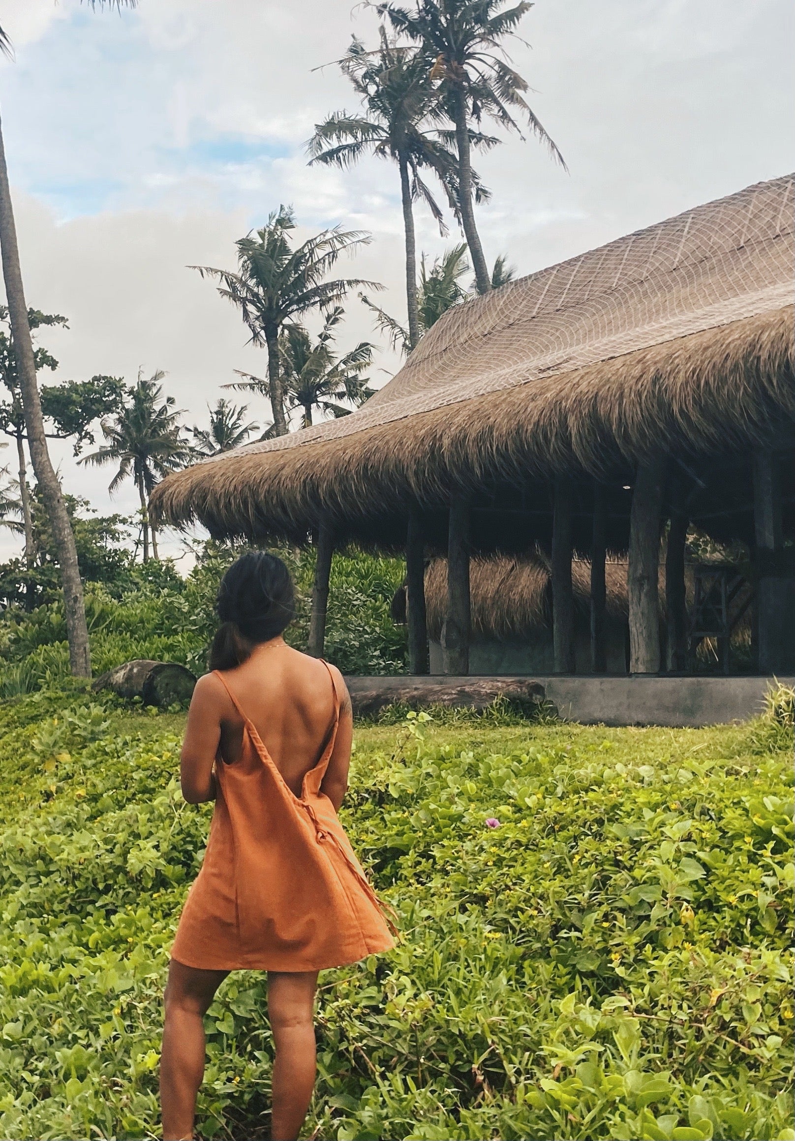 Low back  CLAY cotton dress