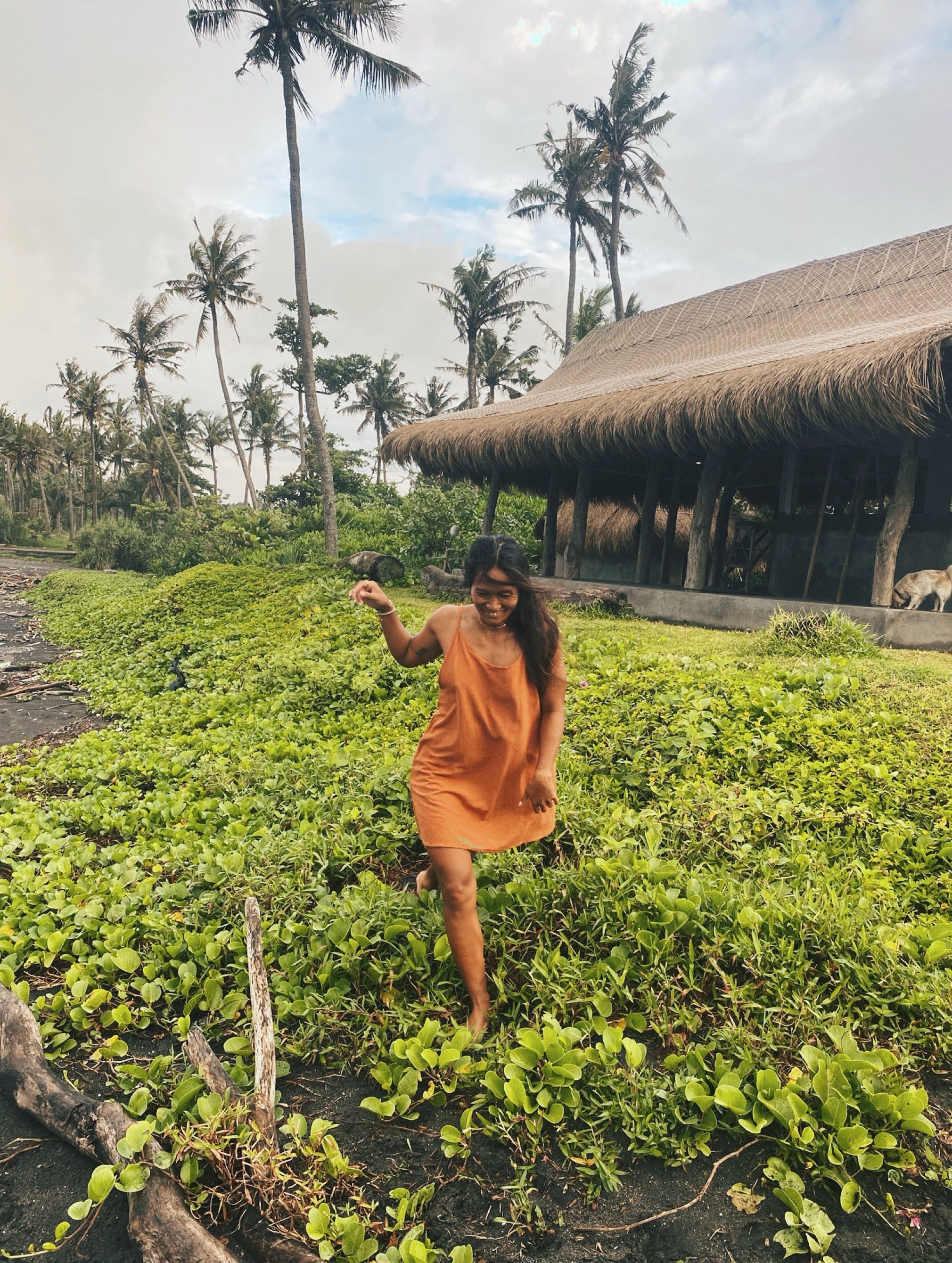 Low back  CLAY cotton dress