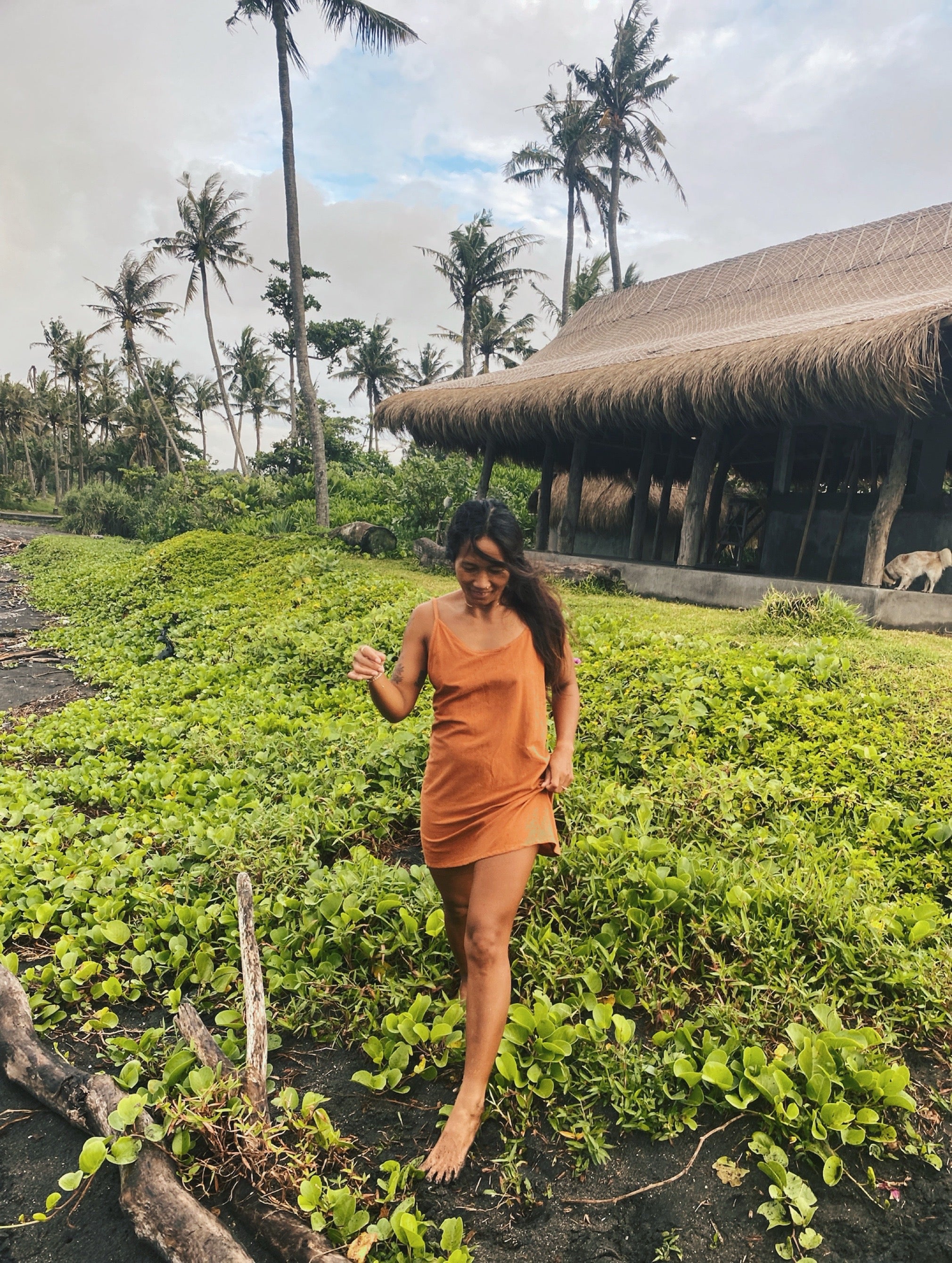 Low back  CLAY cotton dress