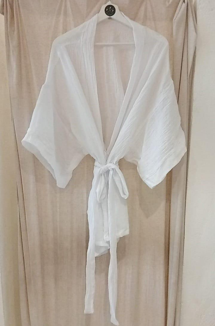 Robe linen krinkle (white)