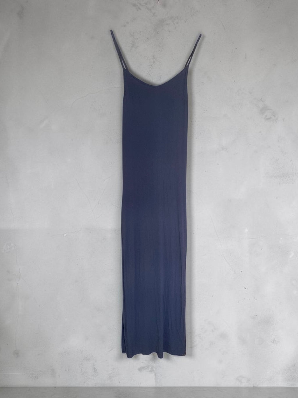 low back maxi dress - smokey blue