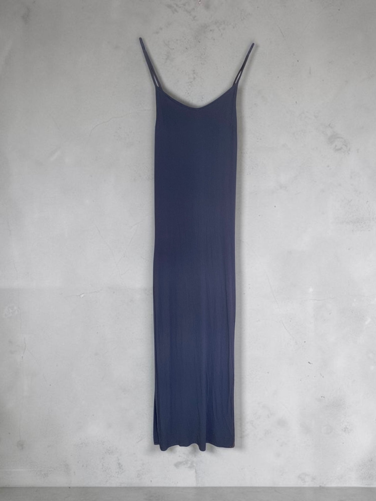 low back maxi dress - smokey blue
