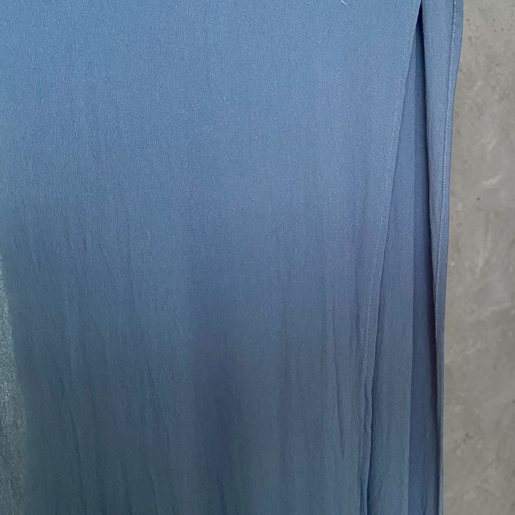 low back maxi dress - smokey blue