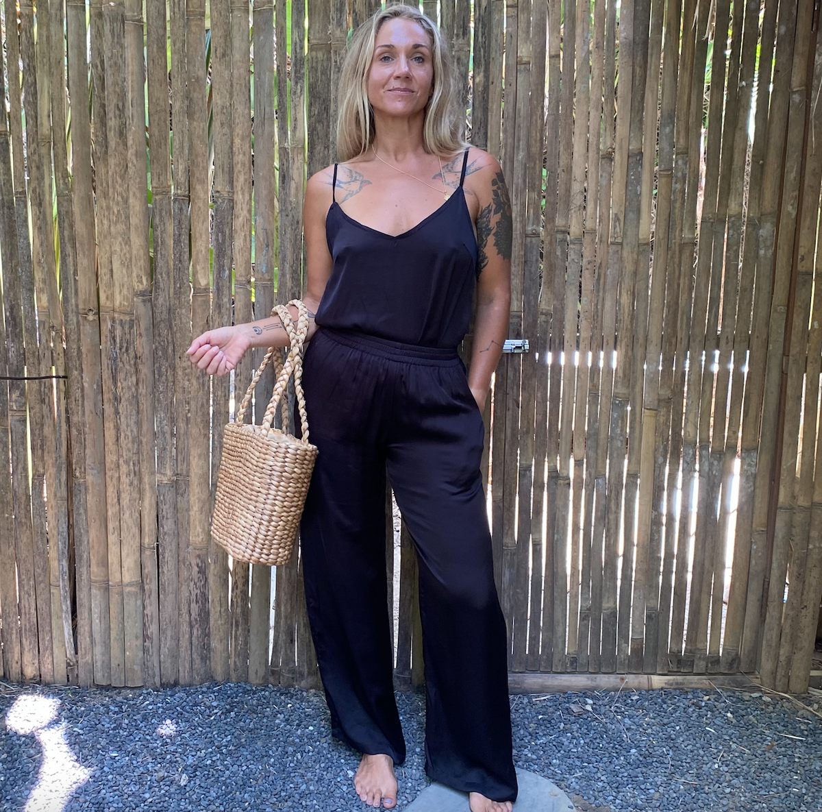 cami top eco-satin black