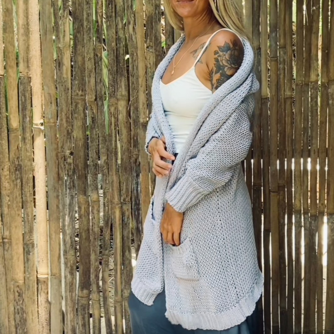 knitted cotton cardigan