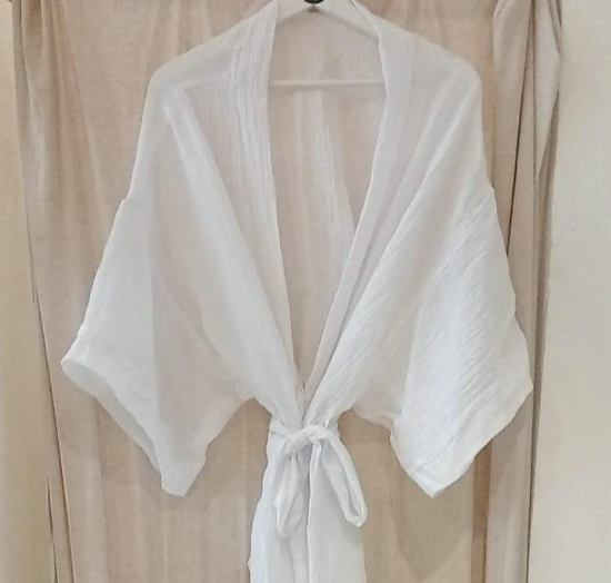 Robe linen krinkle