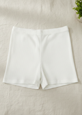 eco rib shorts white