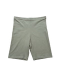 Flipflop and Treacle olive green organic cotton training shorts, perfect for sports or daily wear.