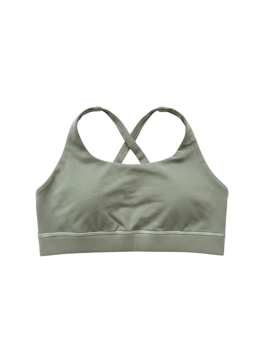 Sustainable sports bra olive