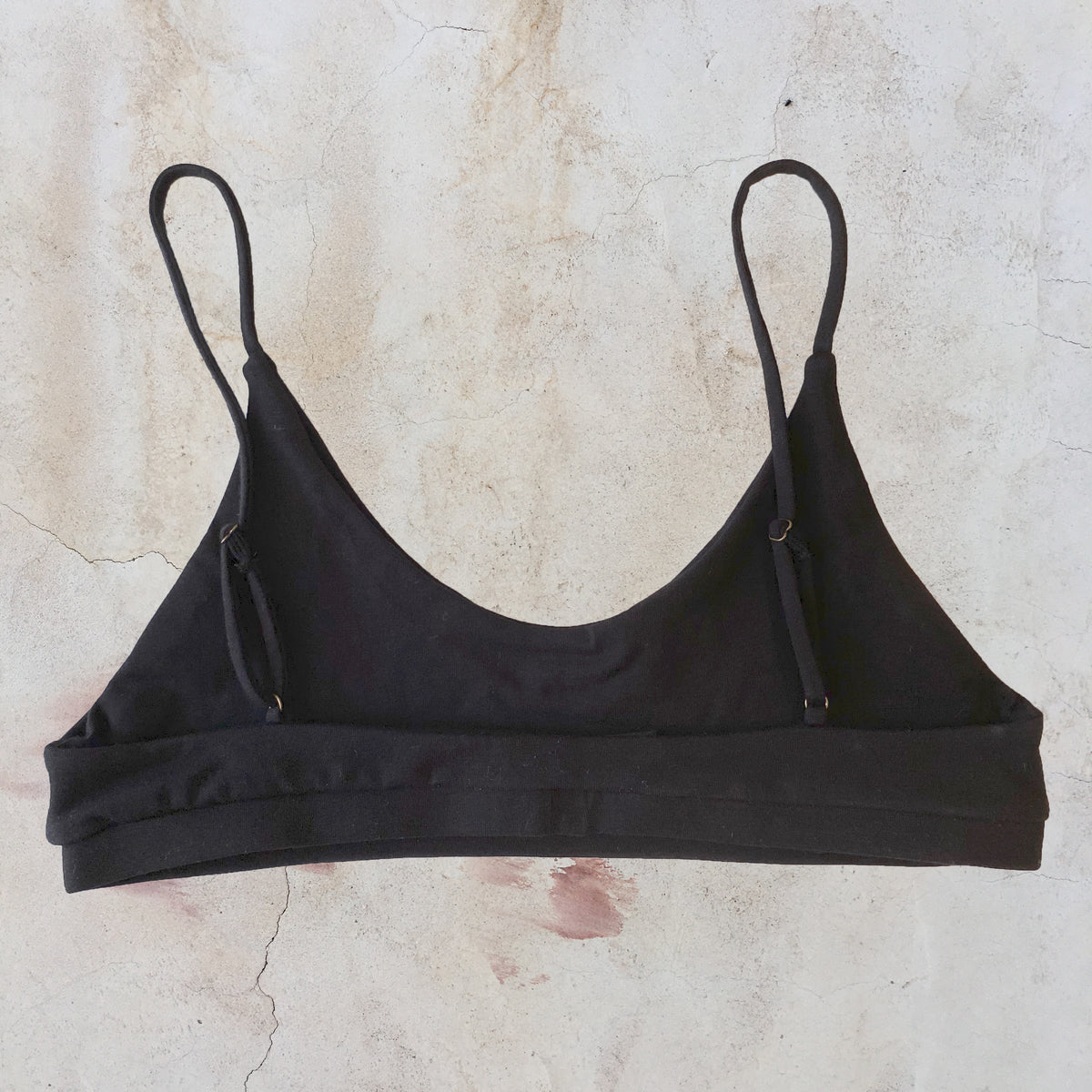 organic cotton bra black