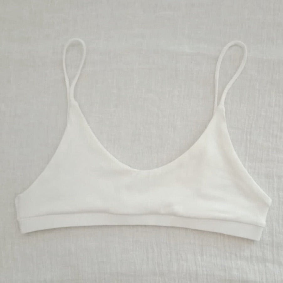 organic bra white