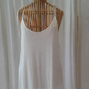 Low back linen tencel slip