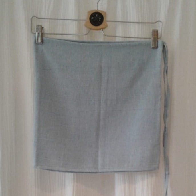 wrap skirt blue
