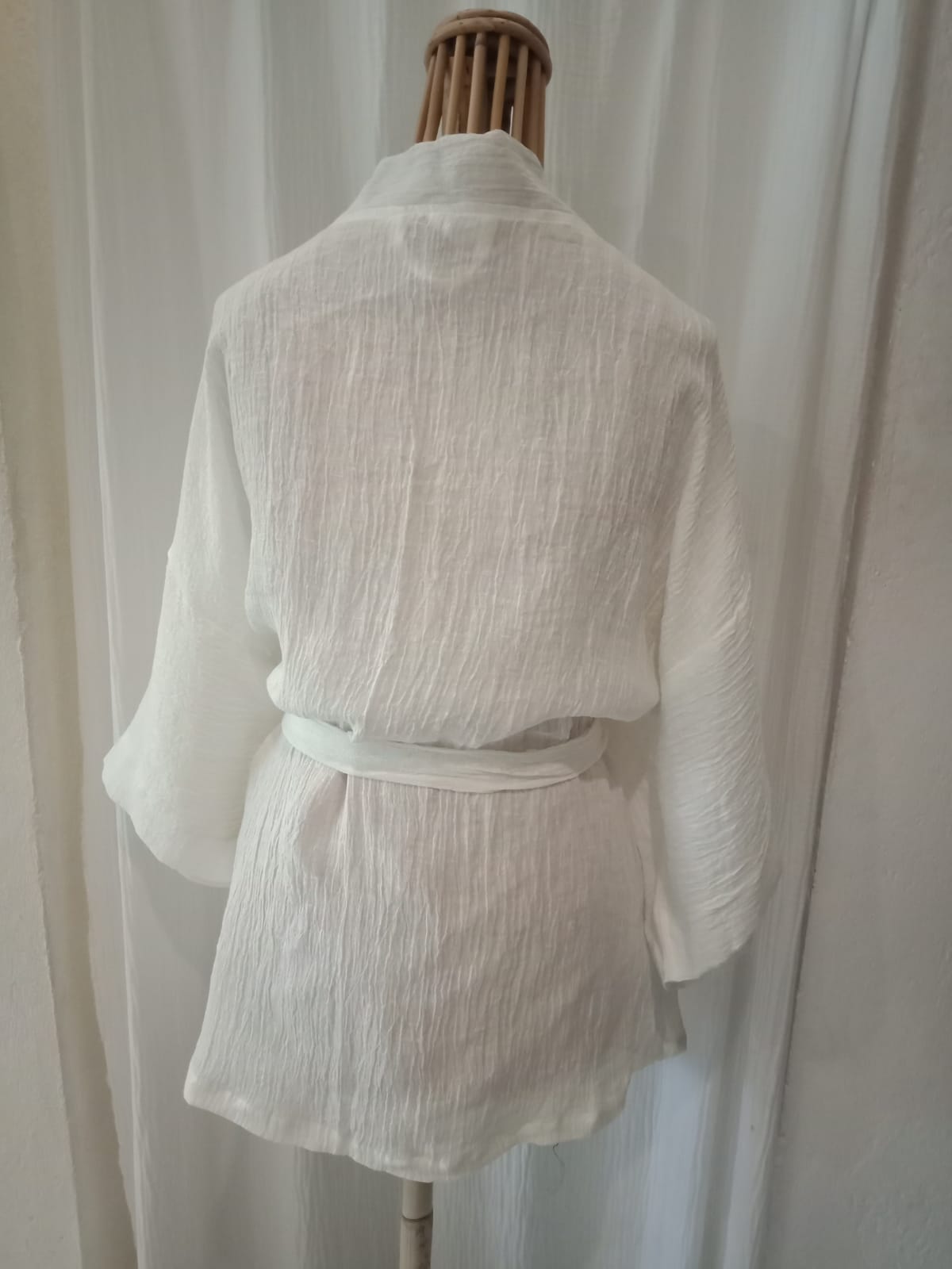 Robe linen krinkle