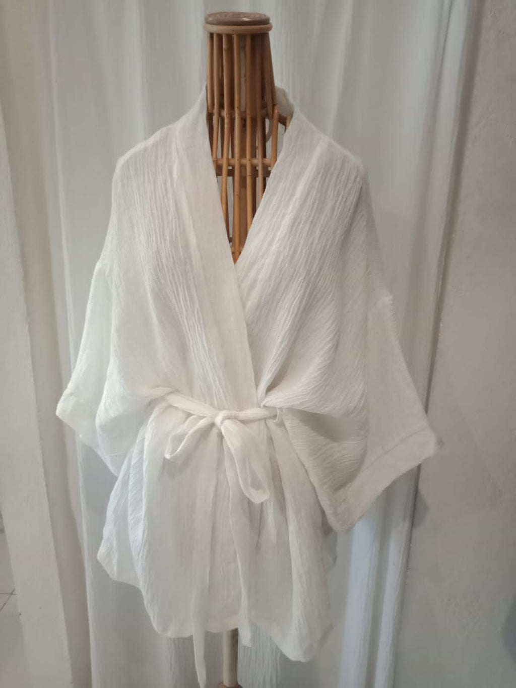 Robe linen krinkle